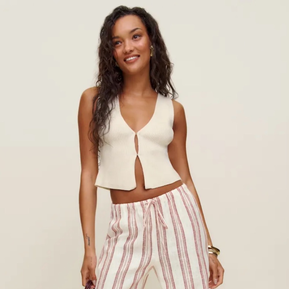 Reformation Myrtle cotton seater top